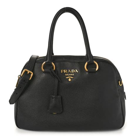 PRADA Vitello Phenix Bauletto Black 1368875